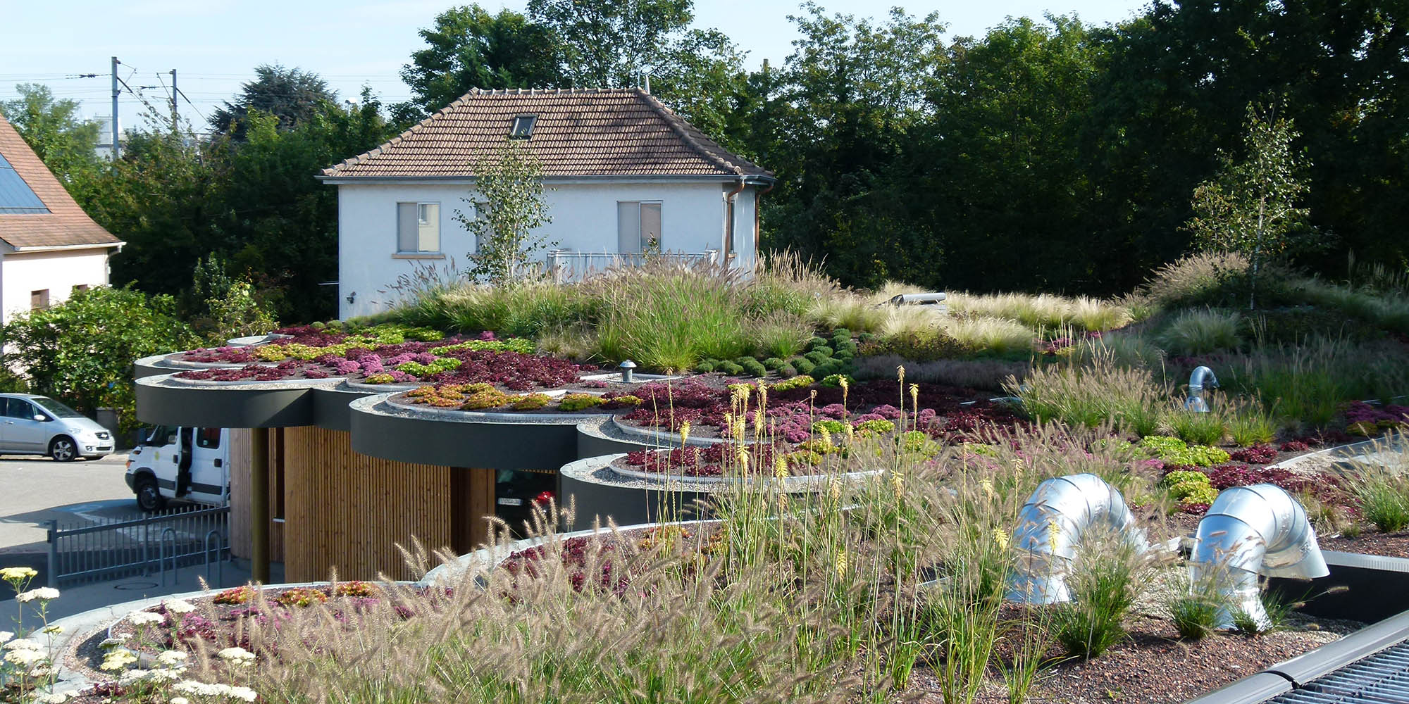 Toit de la maison intergénérationnelle